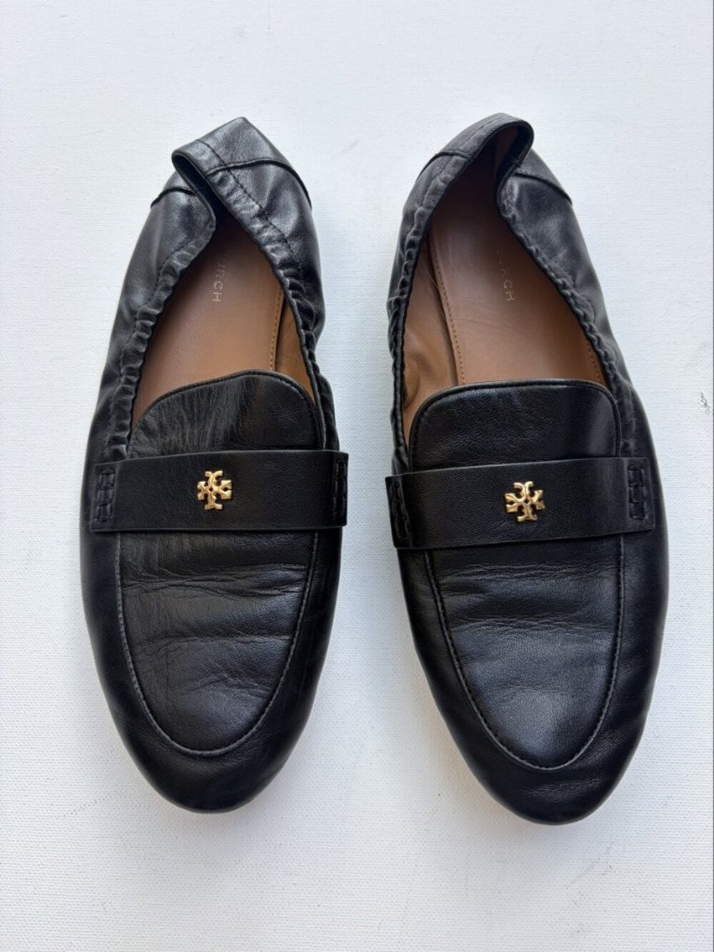 Tory Burch Black Ballet Loafers Flat Shoes Size 7.5